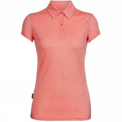 Polo Icebreaker Sphere Manga Corta Mujer Coral - Chile FSC207936